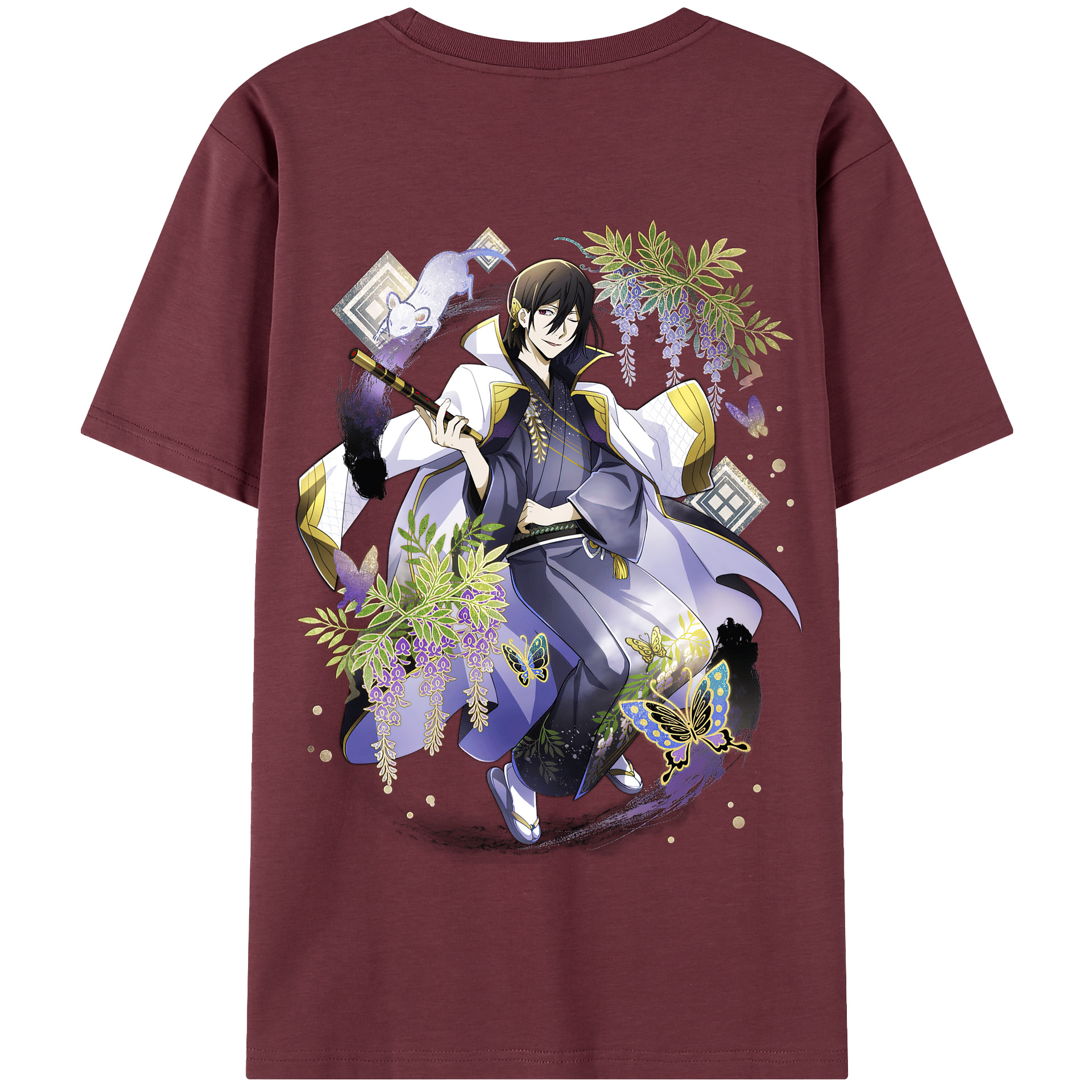 （画像用） 文豪ストレイドッグス Bungo Stray Dogs 綿100％半袖Tシャツ（背面プリント）